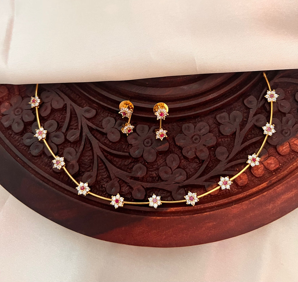 Invisible floral necklace NK2023