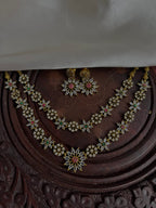 Floral double layer neckpiece Nk2048
