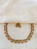 Green and white AD stone necklace NK1024