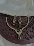 Ad stone and Green victorian Necklace Nk2056