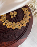 Net floral coin necklace NK2042