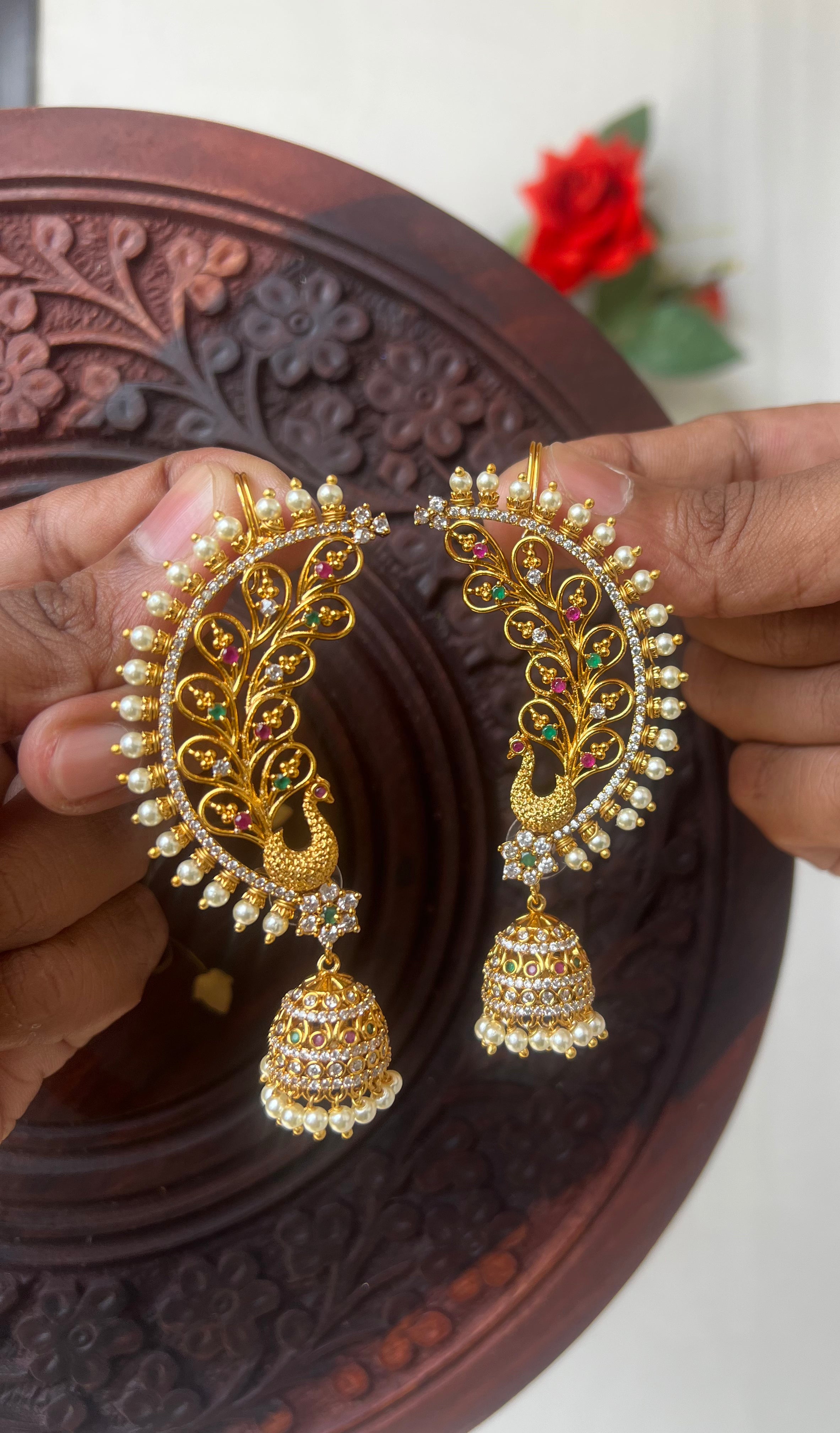 Grand Peacock Bridal Earcuff ER2030