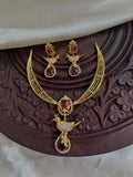 Red Victorian Parrot necklace Nk2057