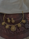Minimal ADstone flakes necklace Nk2055