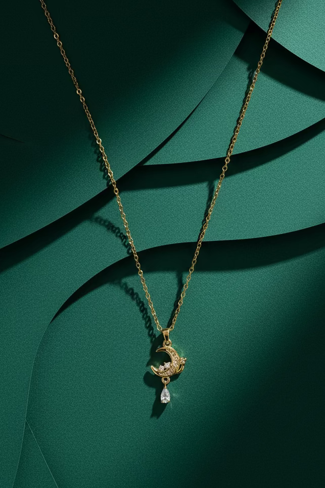 Diamond Moon Necklace ATN38