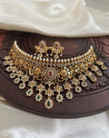 Kundhan polki style stone bridal choker necklace Nk2052