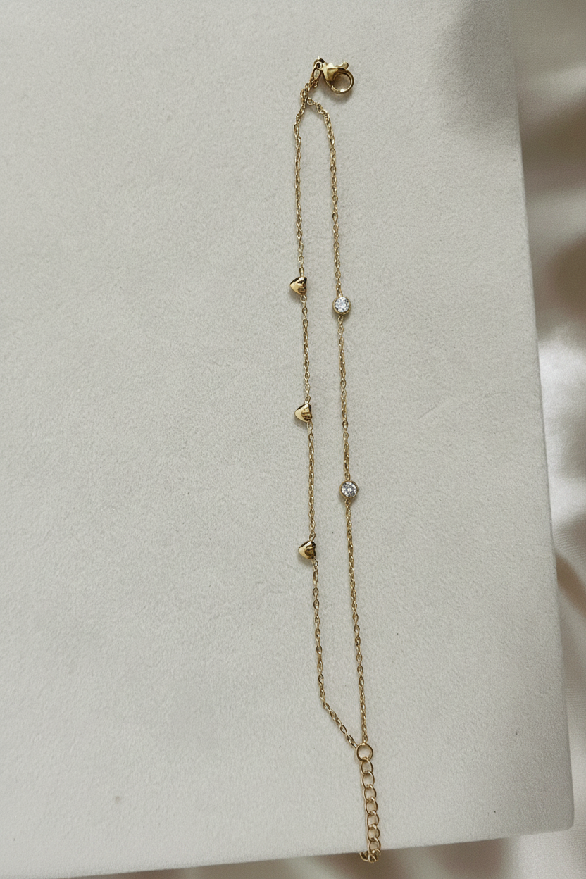 Double Layer Heart Bracelet ATB18