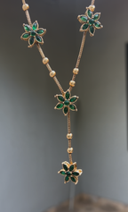 Floral dot invisible neckpiece NK2024
