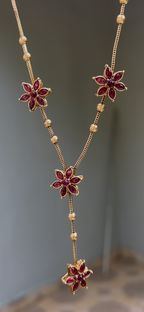Floral dot invisible neckpiece NK2024