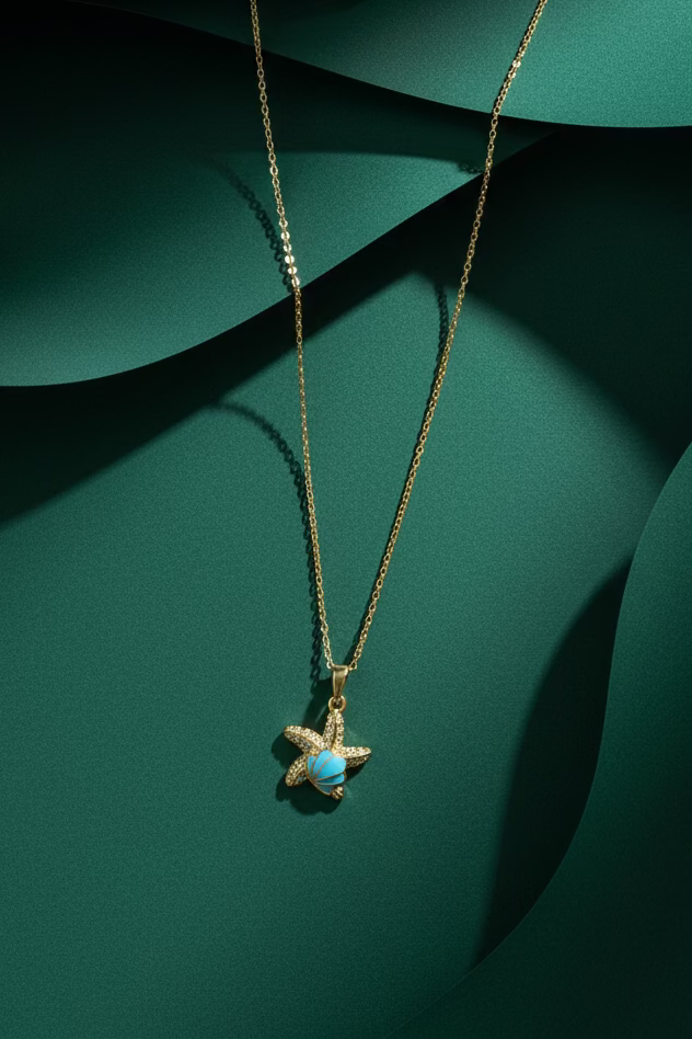 Blue Starfish Necklace ATN42