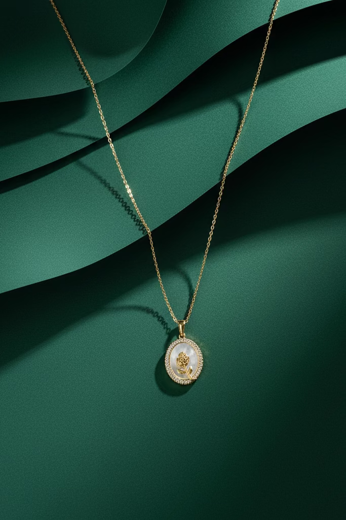 White Flower Necklace ATN45