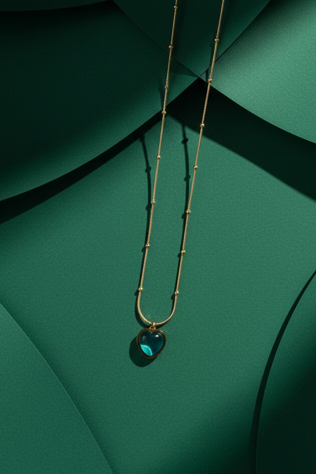 Turquoise blue love pendant ATN34