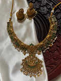 Green pear crystal necklace NK2036