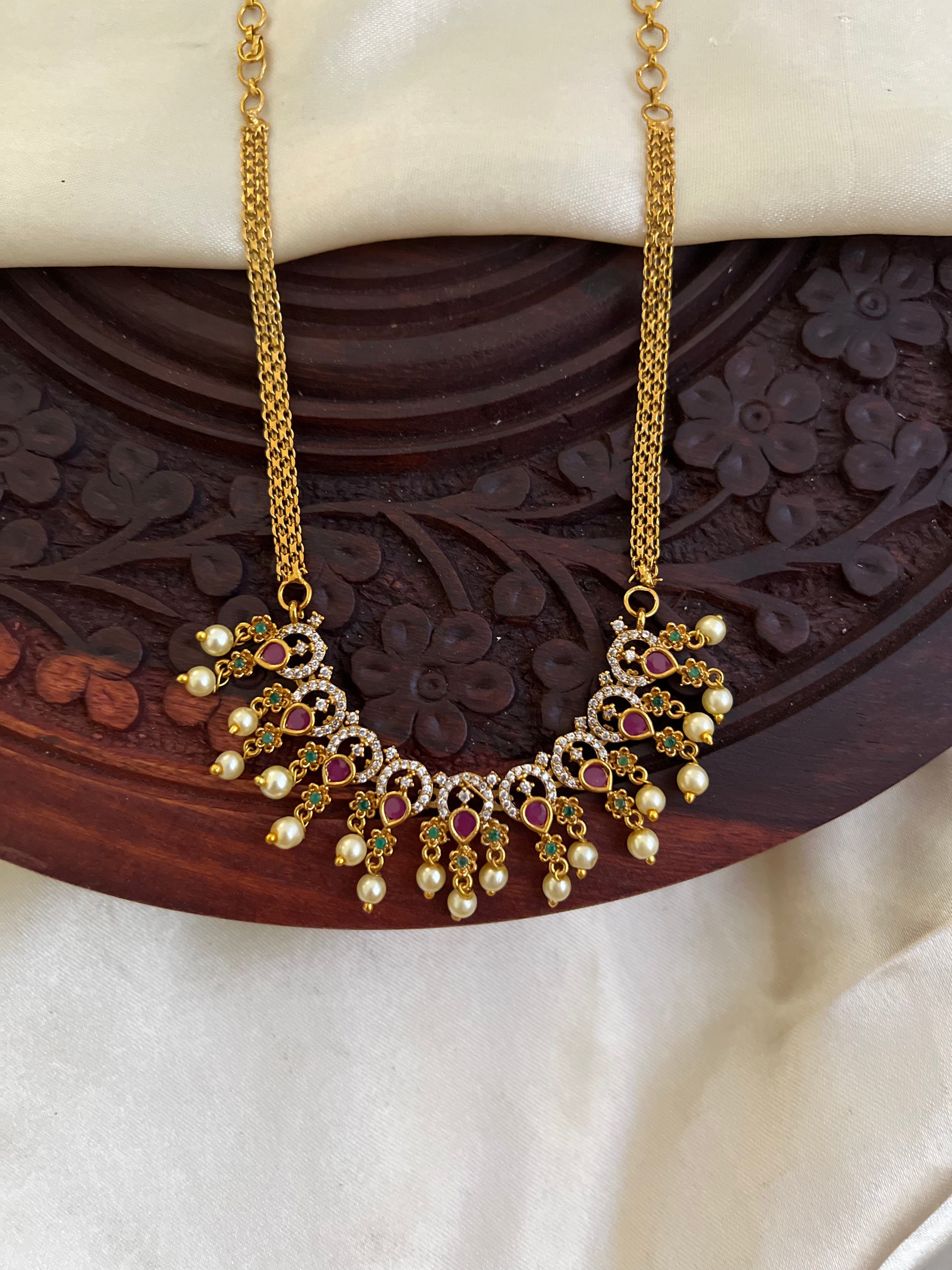 Ruby pearl neckpiece NK2037