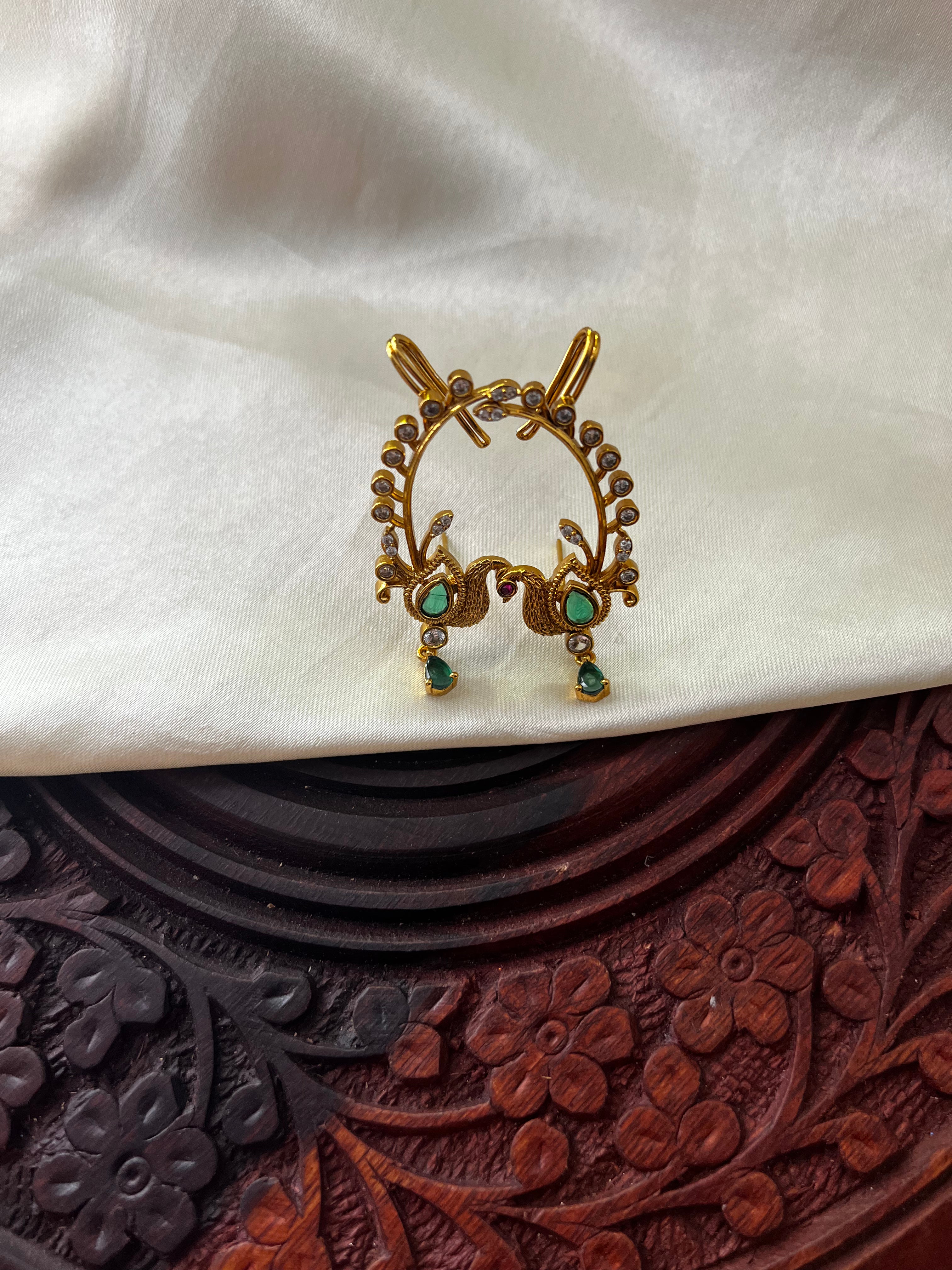 Peacock Small Earcuff ER2032