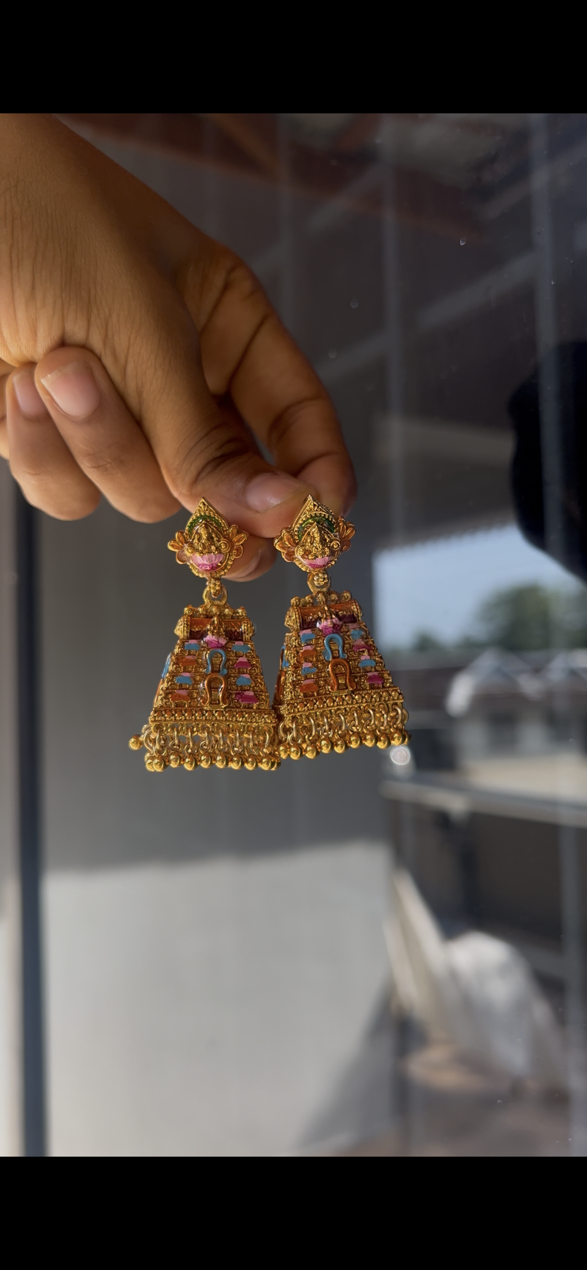 Colour Temple jhumka ER2035
