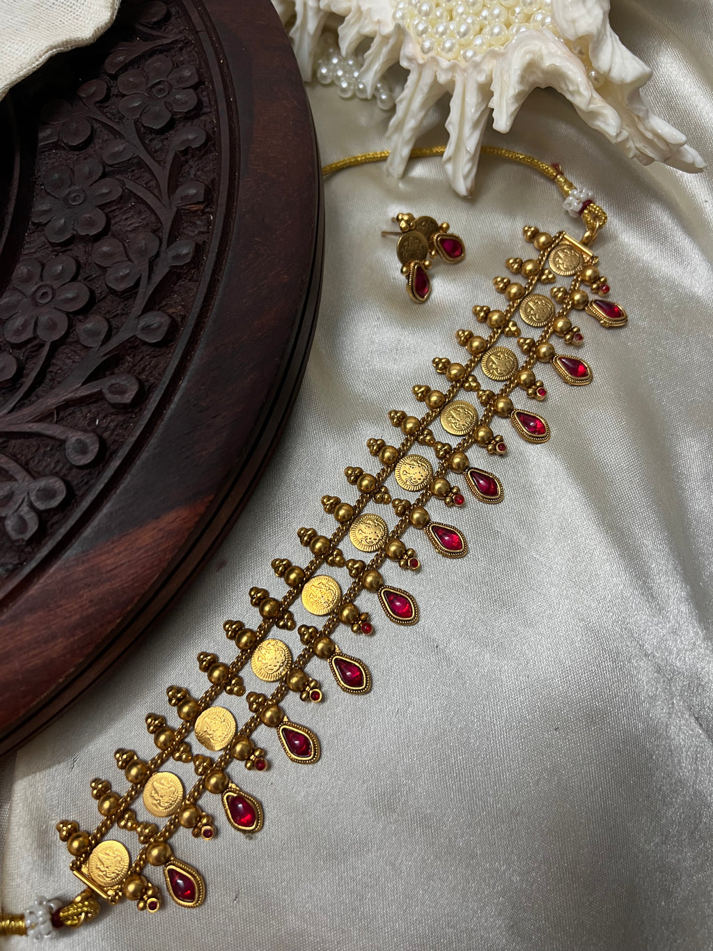 Coin drop necklace NK2043