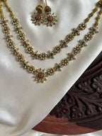 Floral double layer neckpiece Nk2048