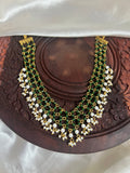 Green and White pearl necklace Nk2069