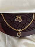 Victorian single stone simple chain Nk2074