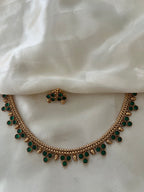 Minimal 3stone necklace NK1026