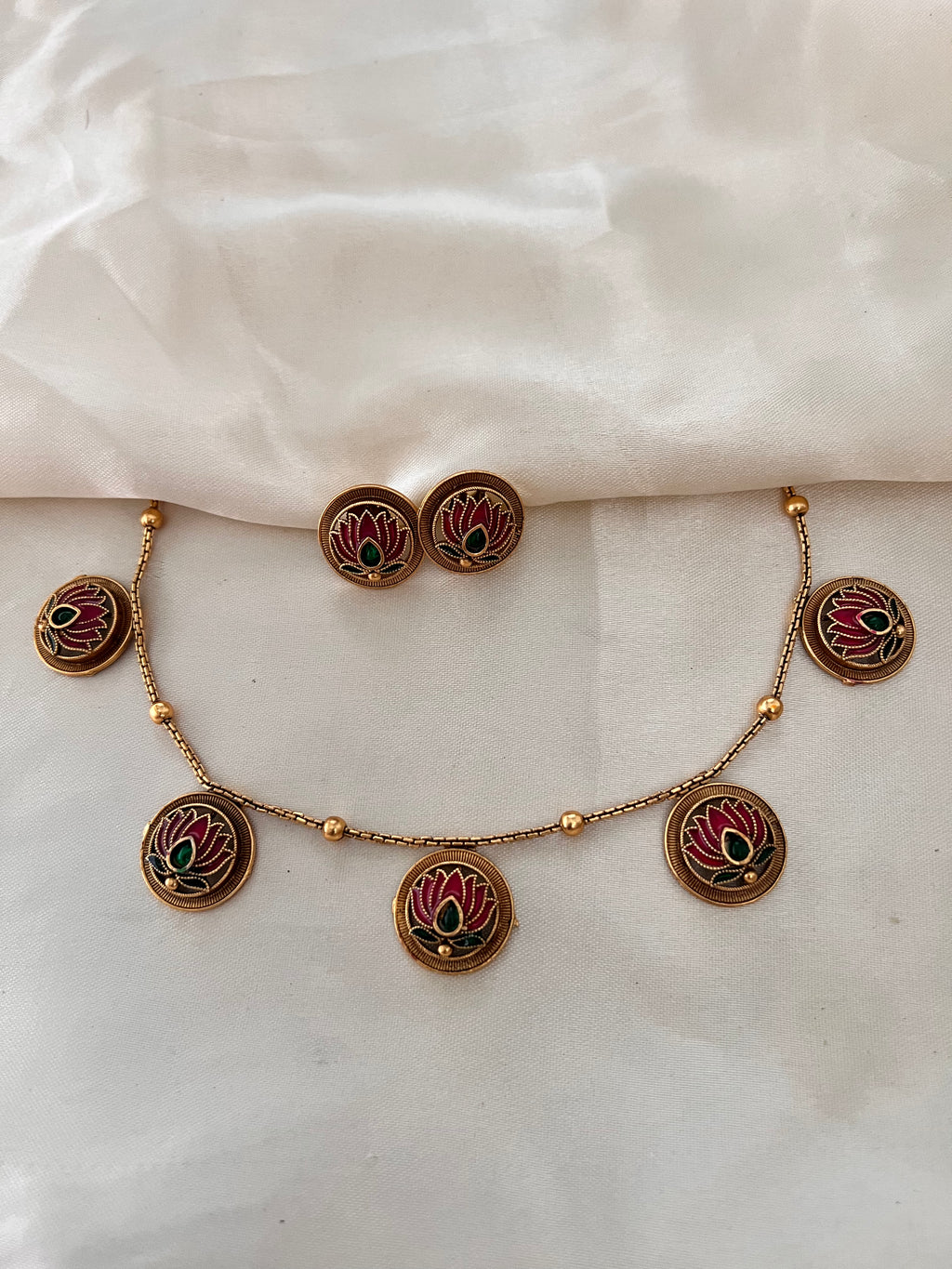 Lotus coin Necklace NK1016