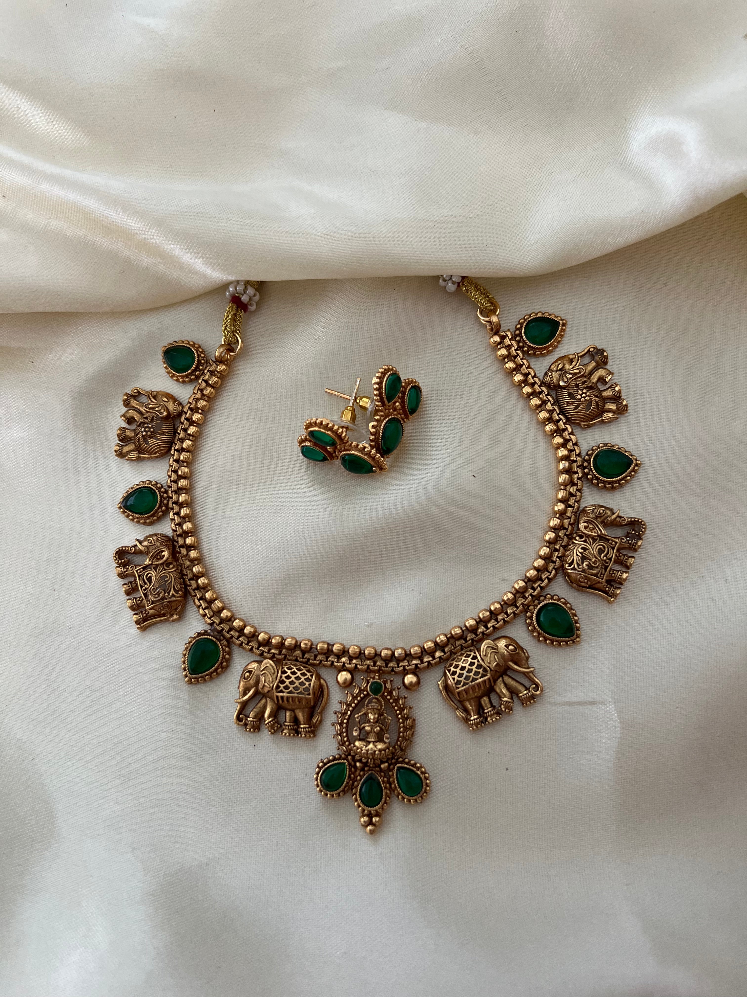 Elephant Lakshmi Necklace NK1013