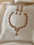 AD stone petal necklace NK1036