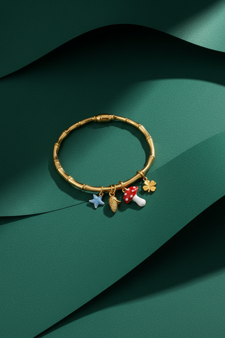 Bamboo Mushroom Bracelet ATB11