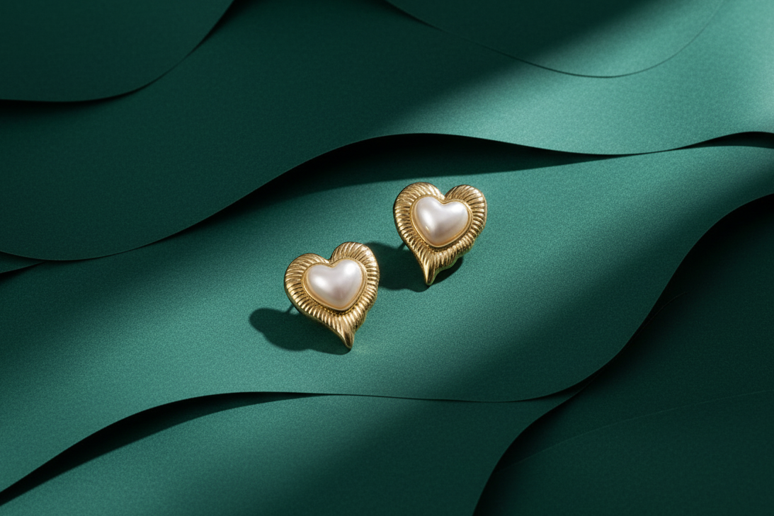 Pearl Heart Earring ATER16