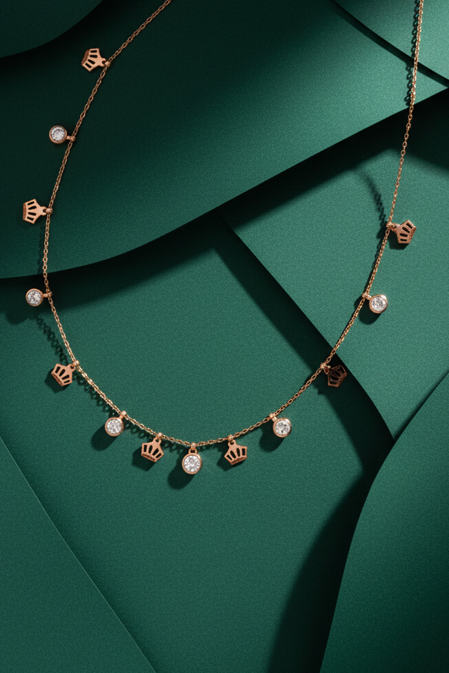 Crown pendant Rose gold ATN19