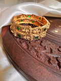 Green stone Lakshmi Bangle BG1014