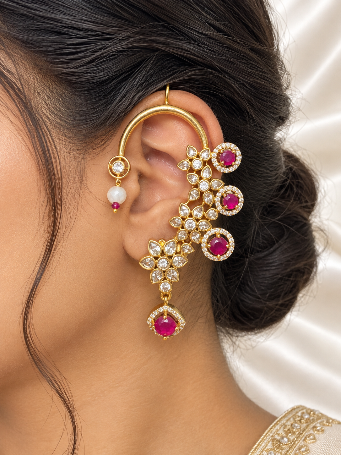 Bridal Ruby Kemp Earcuff ER3028